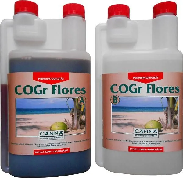 Canna CoGr Flores Dünger Set mit je 1 Liter A und 1 Liter B für Blüte
