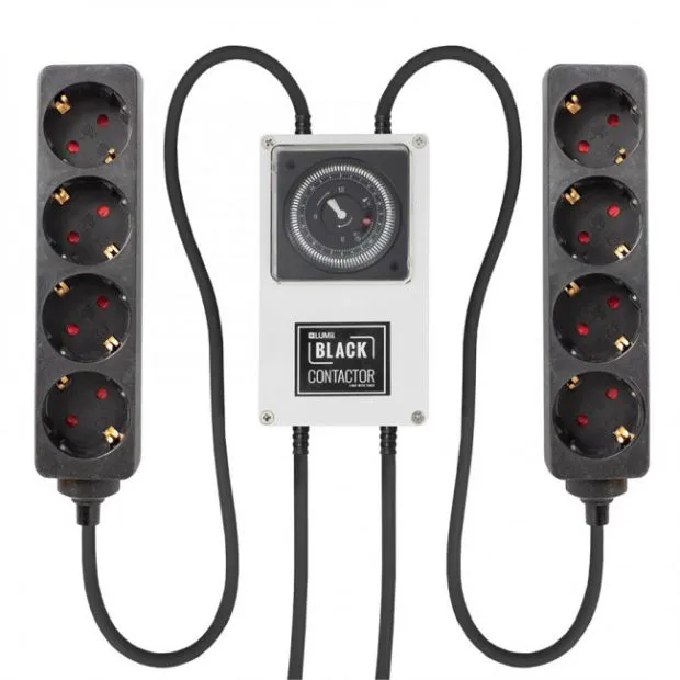 Zeitschaltuhr mit Relais 2x 1,8kW Lumii Black