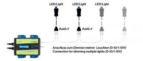 GrowControl Y-Splitter RJ45 für Beleuchtung oder Ec Ventilatoren