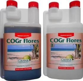 Canna CoGr Flores Dünger Set mit je 1 Liter A und 1 Liter B für Blüte