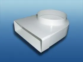 Ø150mm auf 208x64mm Umlenkstück