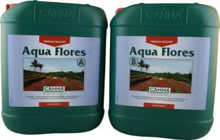 Canna Aqua Flores Dünger Set mit je 10 Litern A und 10 Litern B Blüte